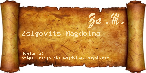 Zsigovits Magdolna névjegykártya